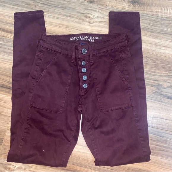 American Eagle sateen jegging super stretch 0 regular - Picture 1 of 5
